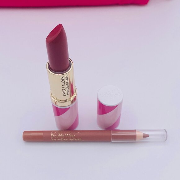 Estee Lauder Re-Nutriv Beauty Gift Set - 7pc, Floating on Air Pink Bag, Lip, Eye - Picture 8 of 15